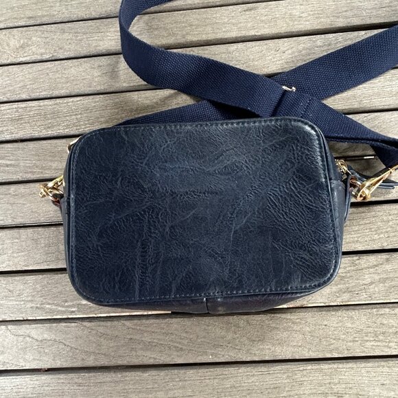 Funky Monkey Navy Blue Small Crossbody Bag Canvas Strap - Picture 4 of 8